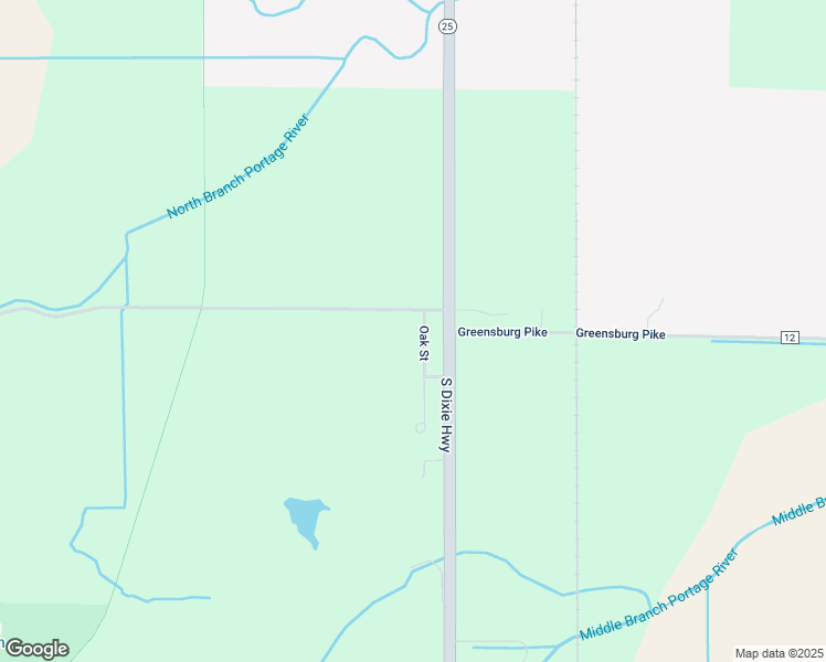 map of restaurants, bars, coffee shops, grocery stores, and more near 10957 Oak Street in Portage