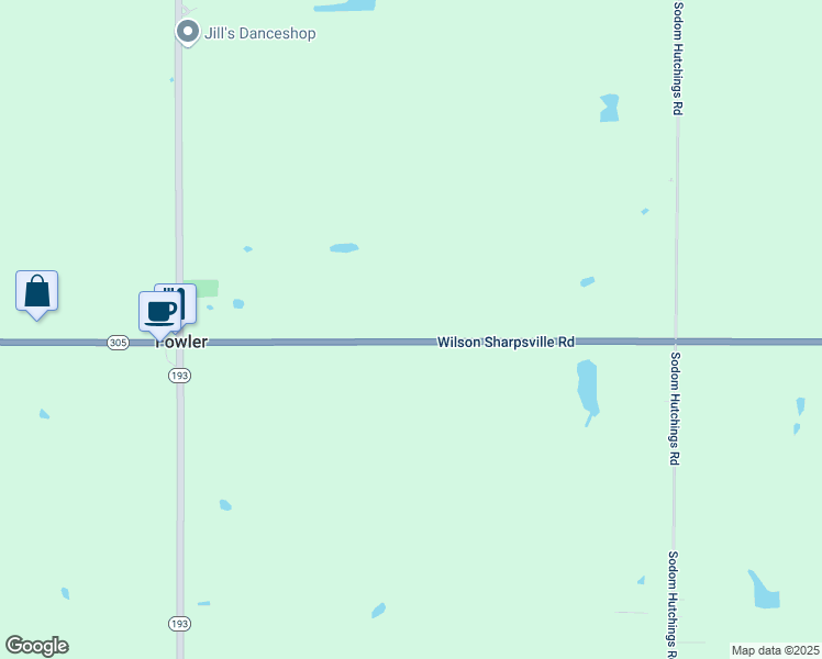 map of restaurants, bars, coffee shops, grocery stores, and more near 4795 Wilson Sharpsville Road in Fowler