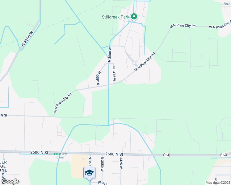 map of restaurants, bars, coffee shops, grocery stores, and more near 2876 North 3475 West in Plain City