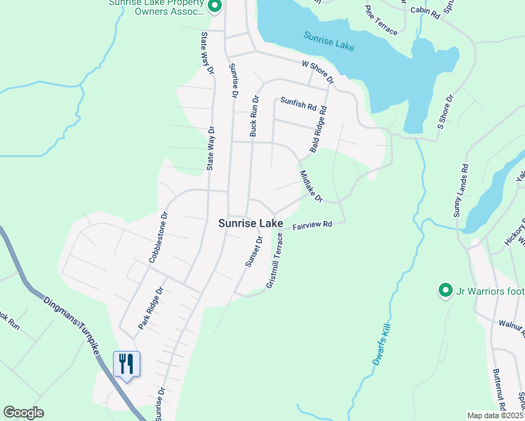 map of restaurants, bars, coffee shops, grocery stores, and more near 105 Gristmill Terrace in Milford