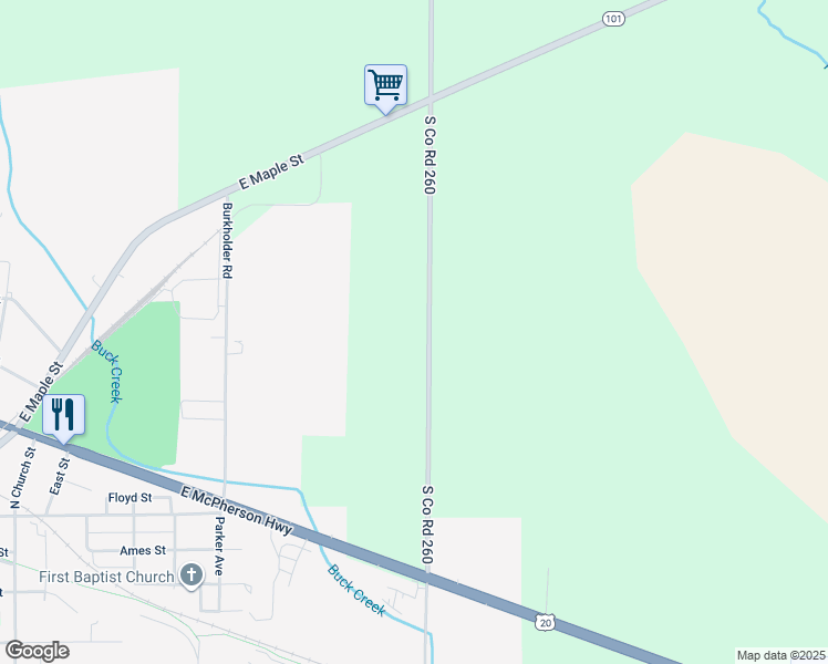 map of restaurants, bars, coffee shops, grocery stores, and more near 1200 South Co Road 260 in Clyde