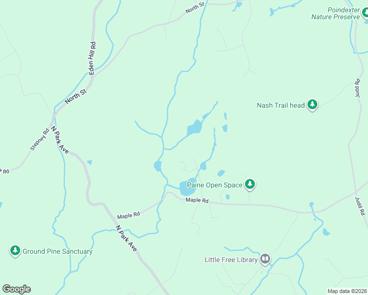 map of restaurants, bars, coffee shops, grocery stores, and more near 260 Maple Road in Easton