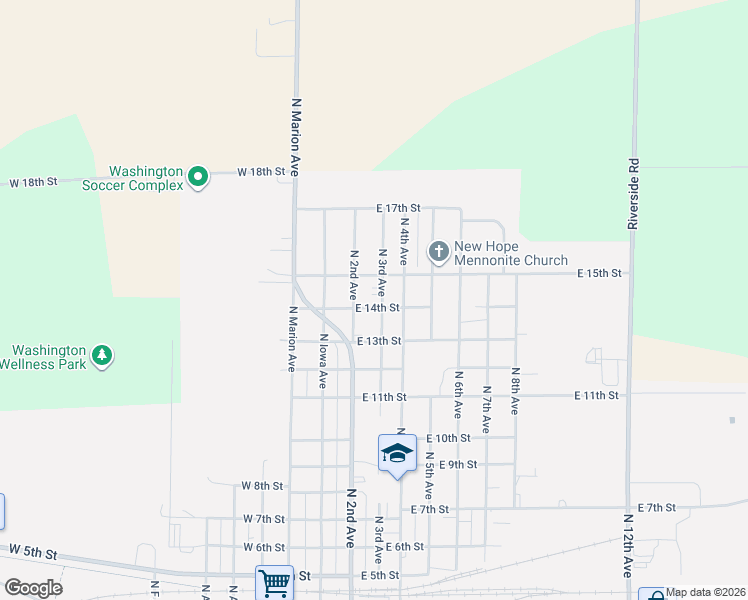 map of restaurants, bars, coffee shops, grocery stores, and more near 1300-1398 N 3rd Ave in Washington