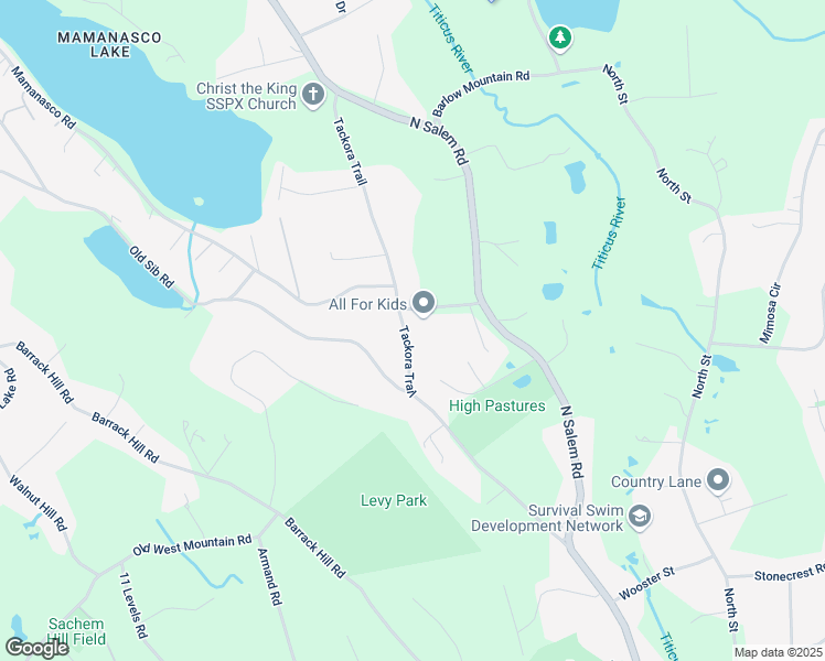 map of restaurants, bars, coffee shops, grocery stores, and more near 50 High Pastures Court in Ridgefield