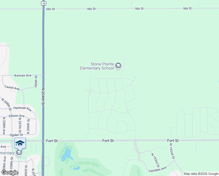 map of restaurants, bars, coffee shops, grocery stores, and more near 19584-20398 Fort Street in Bennington