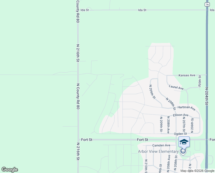 map of restaurants, bars, coffee shops, grocery stores, and more near 6045 North 216th Street in Elkhorn