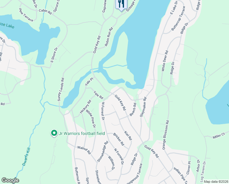 map of restaurants, bars, coffee shops, grocery stores, and more near 126 Yale Rd in Milford