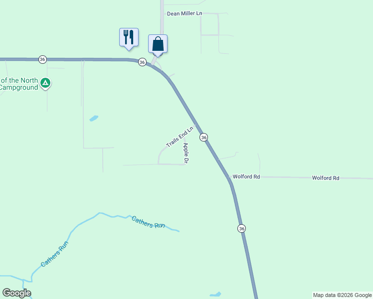 map of restaurants, bars, coffee shops, grocery stores, and more near Apple Drive in Clarington