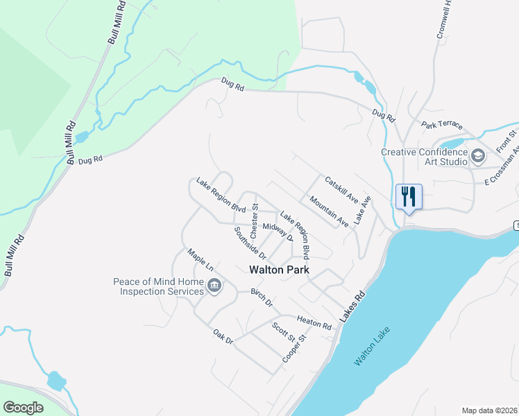 map of restaurants, bars, coffee shops, grocery stores, and more near 102 Lake Region Boulevard in Monroe