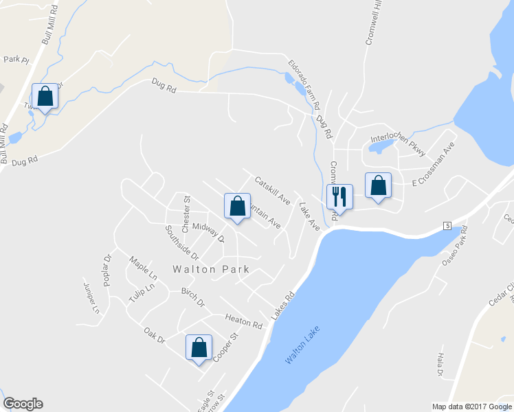 map of restaurants, bars, coffee shops, grocery stores, and more near 331 Mountain Ave in Monroe