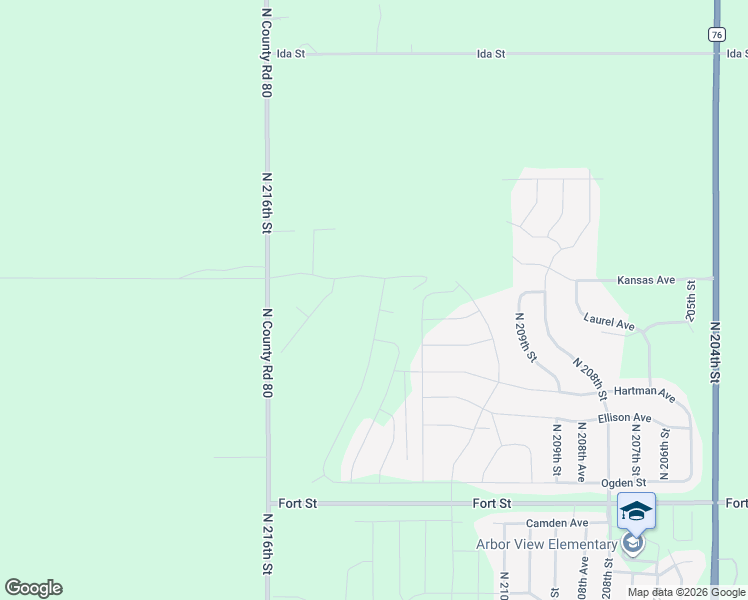 map of restaurants, bars, coffee shops, grocery stores, and more near 6045 North 216th Street in Elkhorn