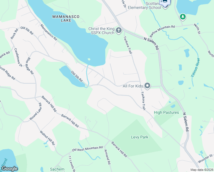 map of restaurants, bars, coffee shops, grocery stores, and more near 84 Old Sib Road in Ridgefield