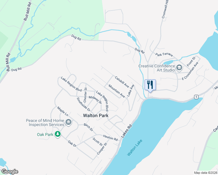 map of restaurants, bars, coffee shops, grocery stores, and more near 320 Mountain Avenue in Monroe