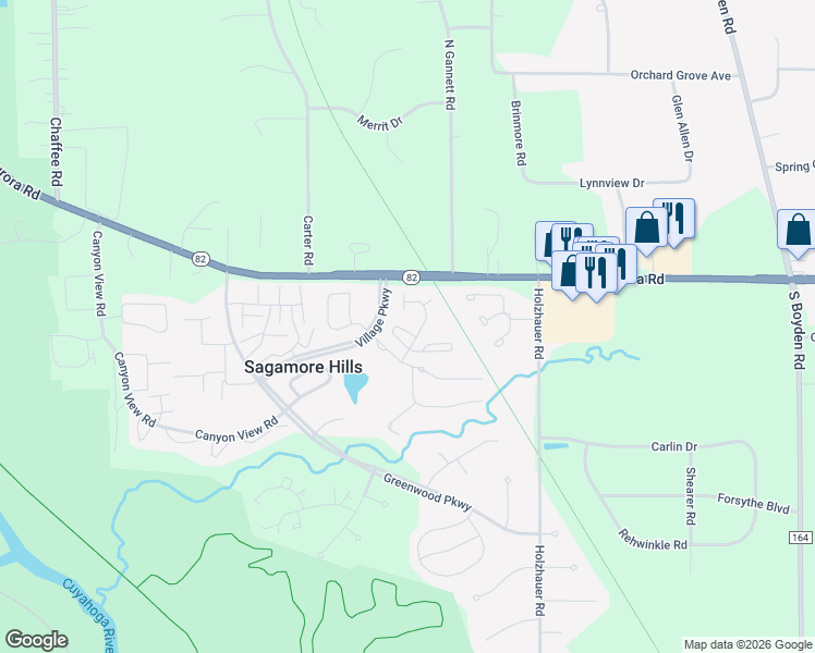 map of restaurants, bars, coffee shops, grocery stores, and more near 733 Spafford Oval in Northfield