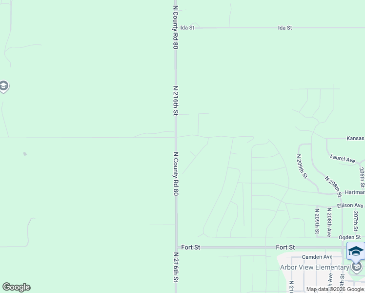 map of restaurants, bars, coffee shops, grocery stores, and more near 6045 North 216th Street in Douglas County