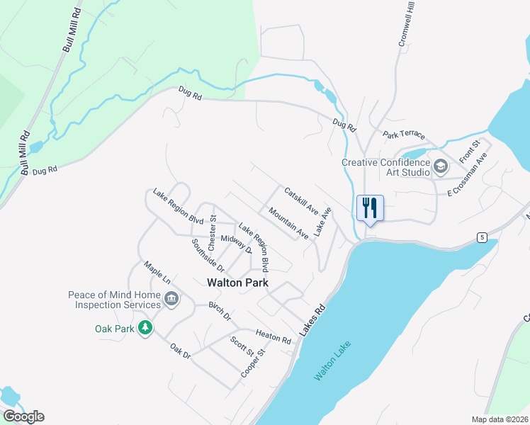 map of restaurants, bars, coffee shops, grocery stores, and more near 320 Mountain Avenue in Monroe