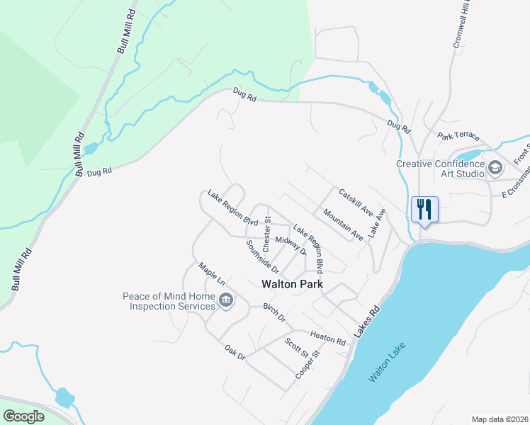 map of restaurants, bars, coffee shops, grocery stores, and more near 4 Chester Street in Monroe