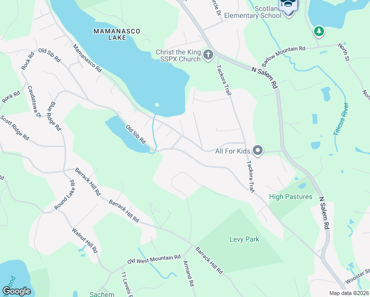 map of restaurants, bars, coffee shops, grocery stores, and more near 84 Old Sib Road in Ridgefield