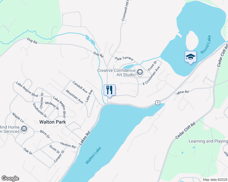 map of restaurants, bars, coffee shops, grocery stores, and more near 64 Jeanibo Road in Monroe