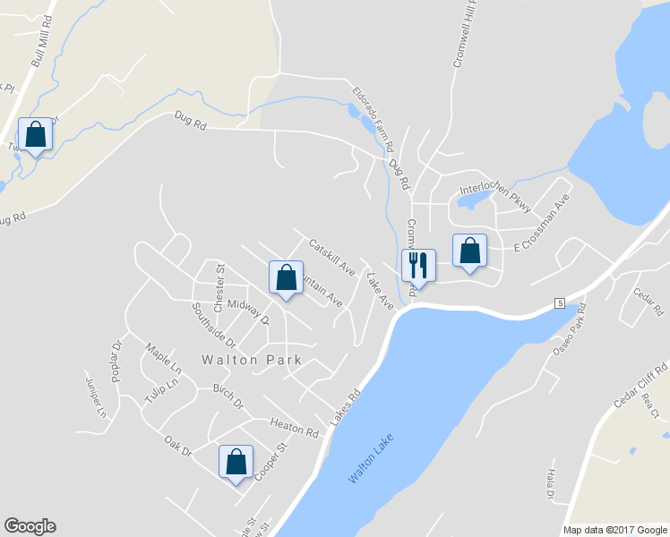 map of restaurants, bars, coffee shops, grocery stores, and more near 11 Catskill Avenue in Monroe