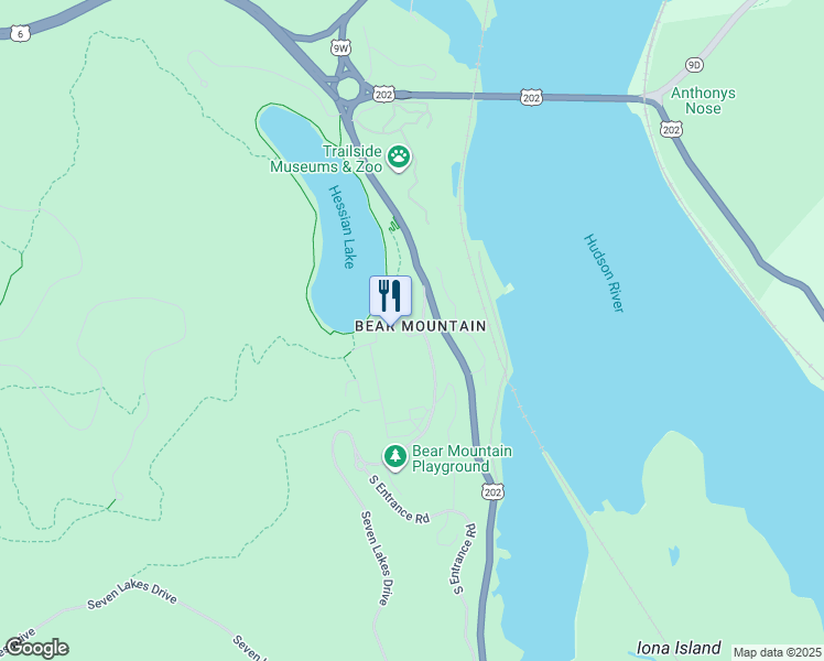 map of restaurants, bars, coffee shops, grocery stores, and more near in Rockland County