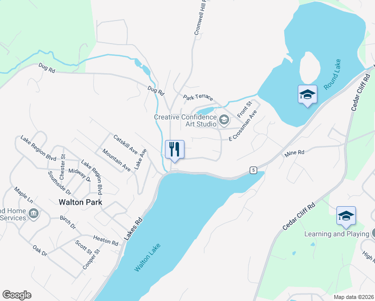 map of restaurants, bars, coffee shops, grocery stores, and more near 64 Jeanibo Road in Monroe