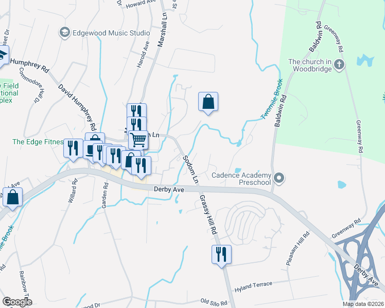 map of restaurants, bars, coffee shops, grocery stores, and more near 2 Hine Terrace in Derby