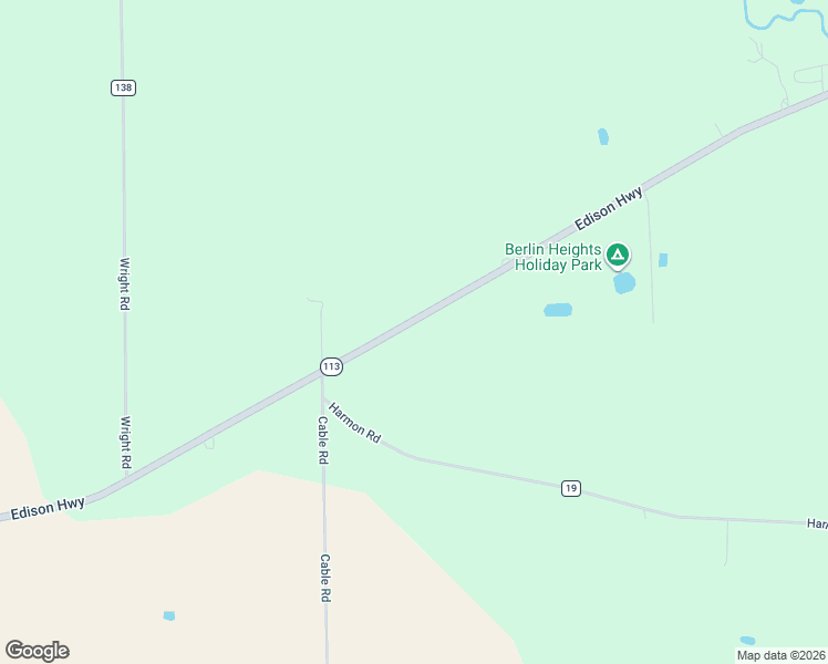 map of restaurants, bars, coffee shops, grocery stores, and more near 10306 Ohio 113 in Berlin Heights