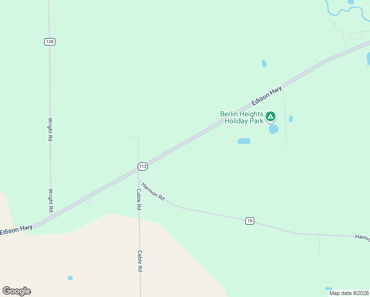 map of restaurants, bars, coffee shops, grocery stores, and more near 10306 Ohio 113 in Berlin Heights