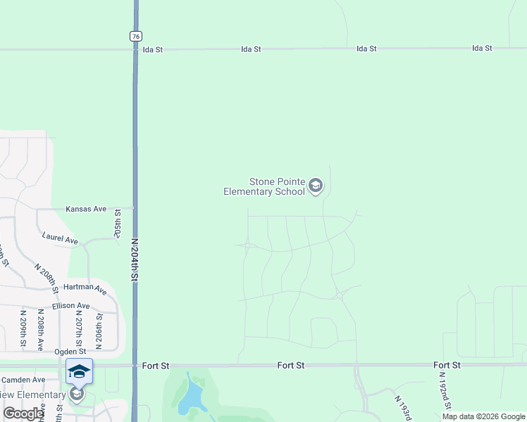 map of restaurants, bars, coffee shops, grocery stores, and more near 19584-20398 Fort Street in Bennington