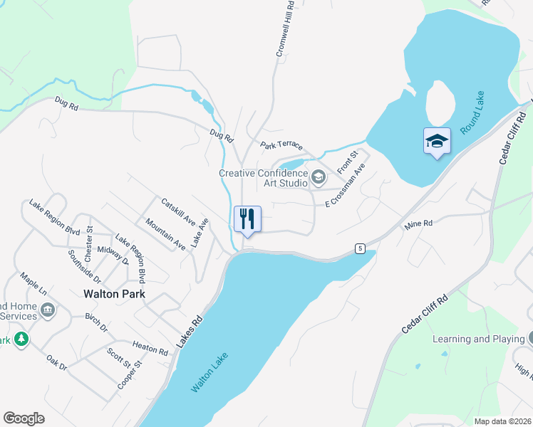 map of restaurants, bars, coffee shops, grocery stores, and more near 64 Jeanibo Road in Monroe