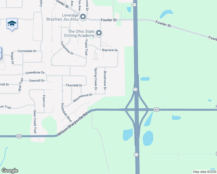map of restaurants, bars, coffee shops, grocery stores, and more near 56 Brookview Drive in Cortland