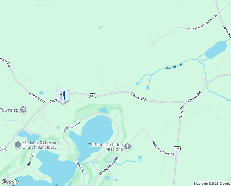 map of restaurants, bars, coffee shops, grocery stores, and more near 239 Clove Road in Montague Township