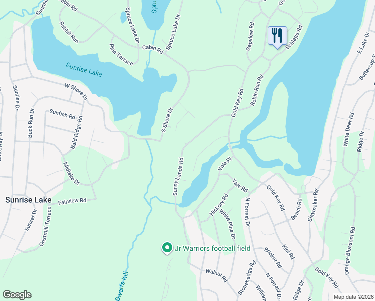 map of restaurants, bars, coffee shops, grocery stores, and more near 102-144 Sunny Lands Road in Milford