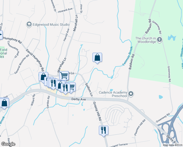 map of restaurants, bars, coffee shops, grocery stores, and more near 15 Krakow Street in Derby