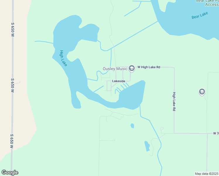 map of restaurants, bars, coffee shops, grocery stores, and more near 2592 South Lakeside Drive in Albion