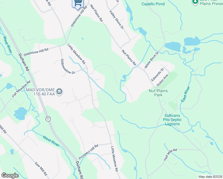 map of restaurants, bars, coffee shops, grocery stores, and more near 193 Village Pond Road in Guilford