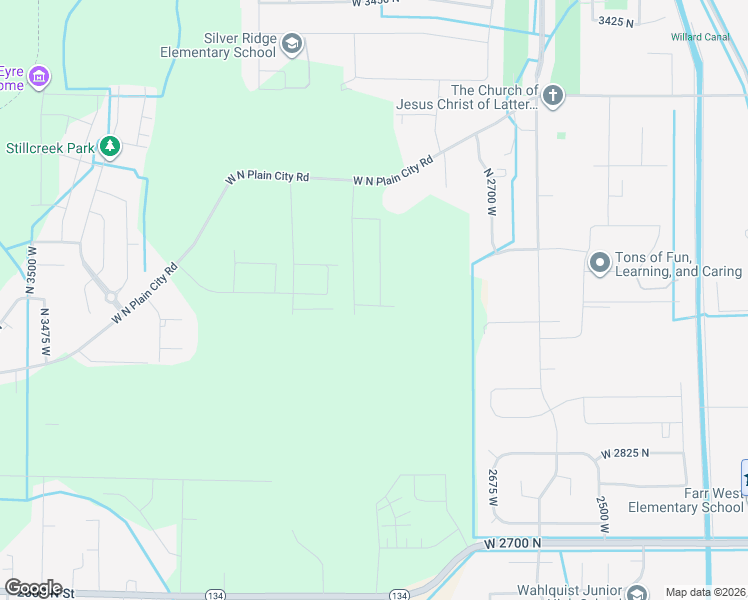 map of restaurants, bars, coffee shops, grocery stores, and more near 3059 North 2825 West in Weber County