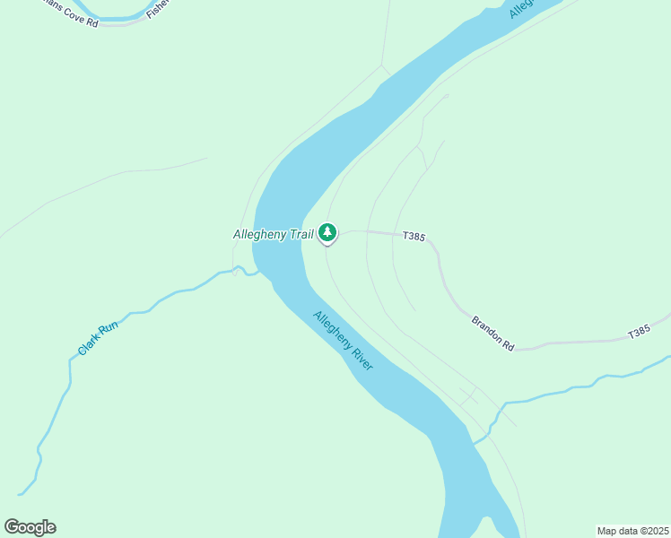 map of restaurants, bars, coffee shops, grocery stores, and more near Allegheny River Trail in Kennerdell