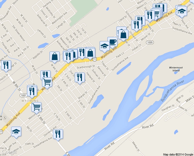 map of restaurants, bars, coffee shops, grocery stores, and more near 226 Harland St in Exeter