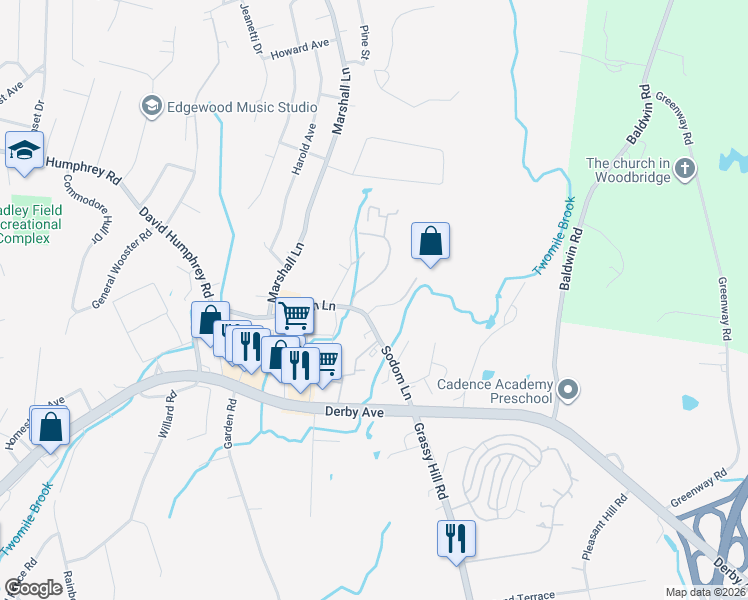 map of restaurants, bars, coffee shops, grocery stores, and more near 2 Krakow Street in Derby