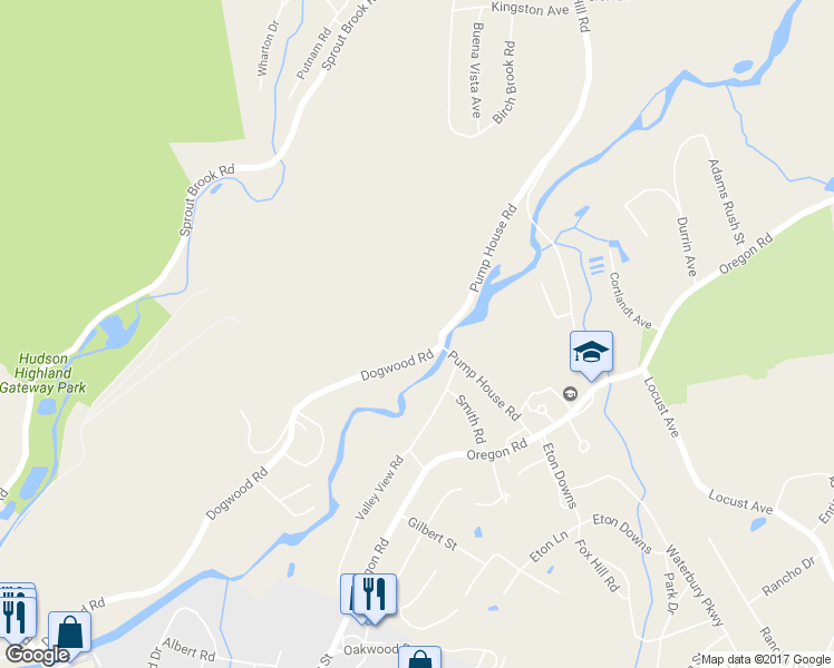 map of restaurants, bars, coffee shops, grocery stores, and more near 174 Dogwood Road in Cortlandt