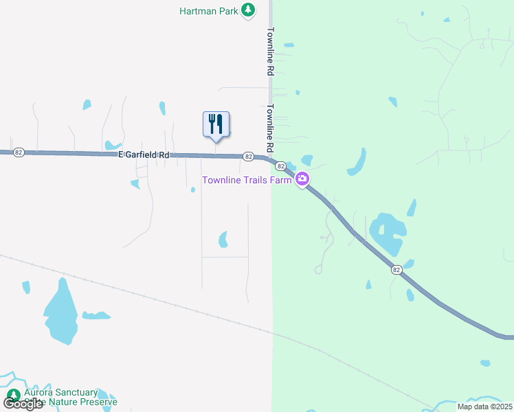 map of restaurants, bars, coffee shops, grocery stores, and more near 99 Greentree Lane in Aurora