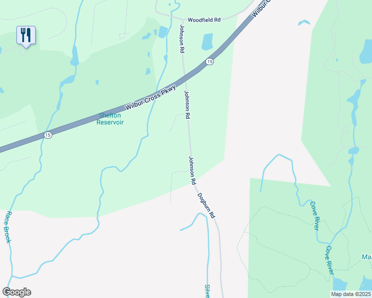map of restaurants, bars, coffee shops, grocery stores, and more near 1042 Johnson Road in Woodbridge