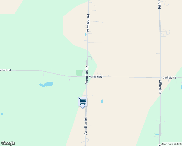 map of restaurants, bars, coffee shops, grocery stores, and more near 50420 Garfield Road in Oberlin