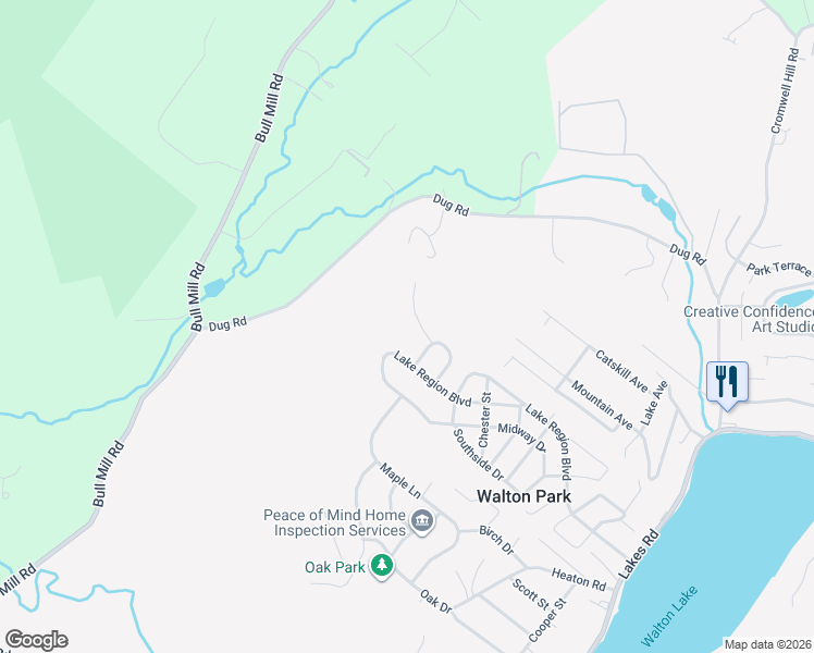 map of restaurants, bars, coffee shops, grocery stores, and more near 132 Lake Region Boulevard in Monroe