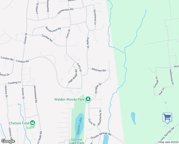 map of restaurants, bars, coffee shops, grocery stores, and more near 3110 Poplar Street in Yorktown Heights