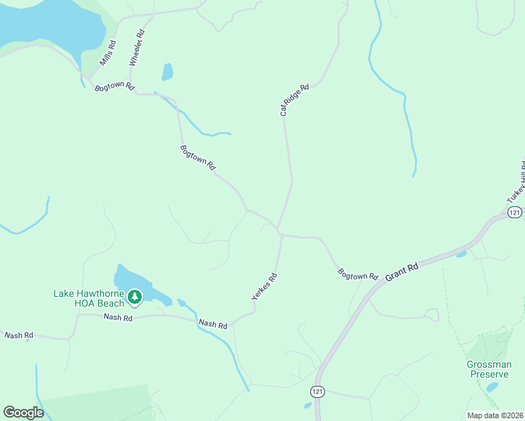 map of restaurants, bars, coffee shops, grocery stores, and more near 57 Bogtown Road in North Salem