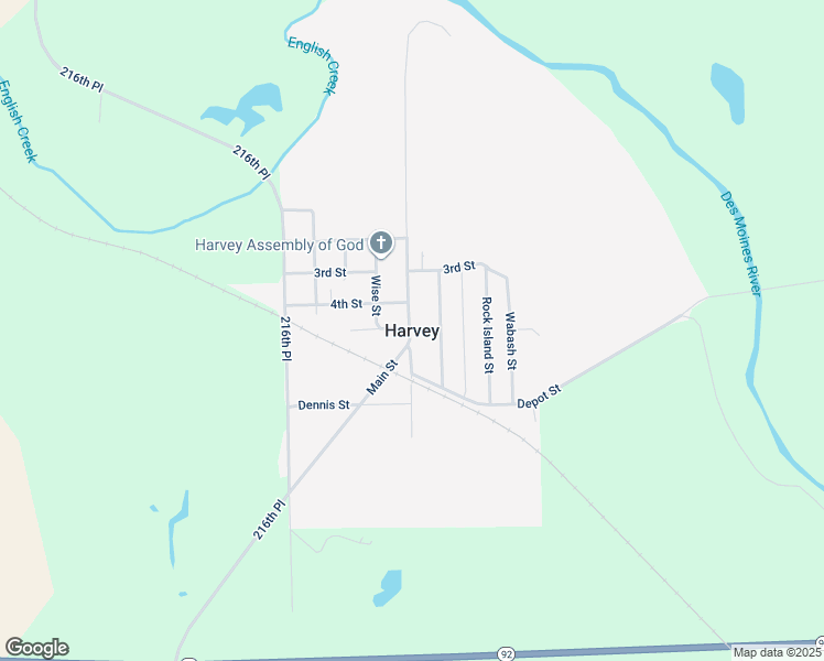map of restaurants, bars, coffee shops, grocery stores, and more near in Harvey