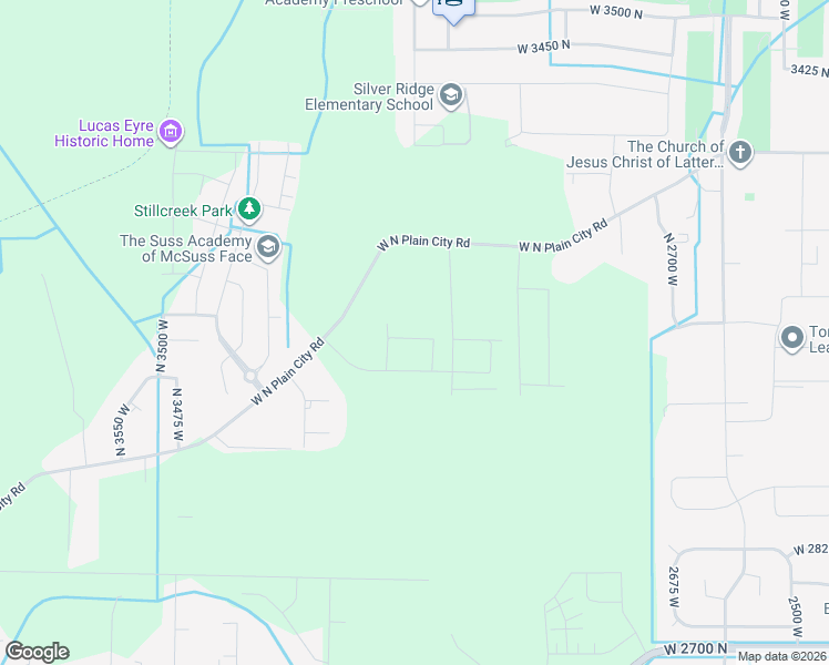 map of restaurants, bars, coffee shops, grocery stores, and more near 3106 West 3150 North in Plain City